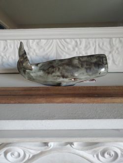  Sperm Whale pottery figurine Andersen studios 9"