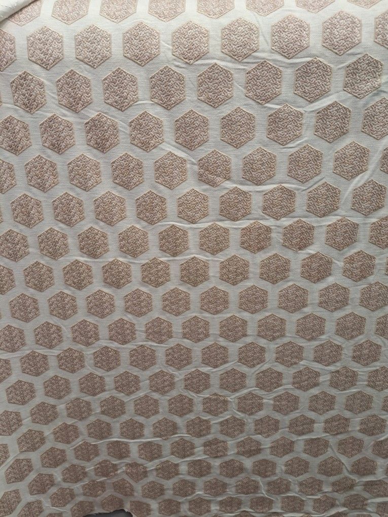 Embroidered Hexagon Fabric