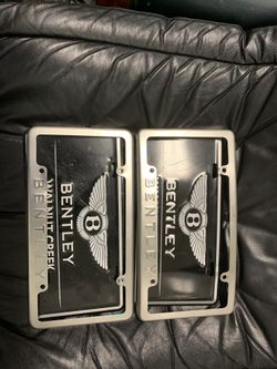 Stainless steel Bentley license plate frames