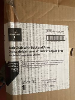Brand new Bath chair with back and arm