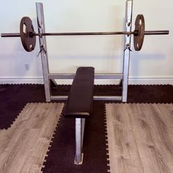 OLYMPIC COMMERCIAL PROFESSIONAL FLAT EXERCISE BENCH PRESS