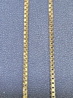14kt YG Box Necklace. (C-3) 23", 3mm, Semi-Solid. ASK FOR RYAN. #(contact info removed)93