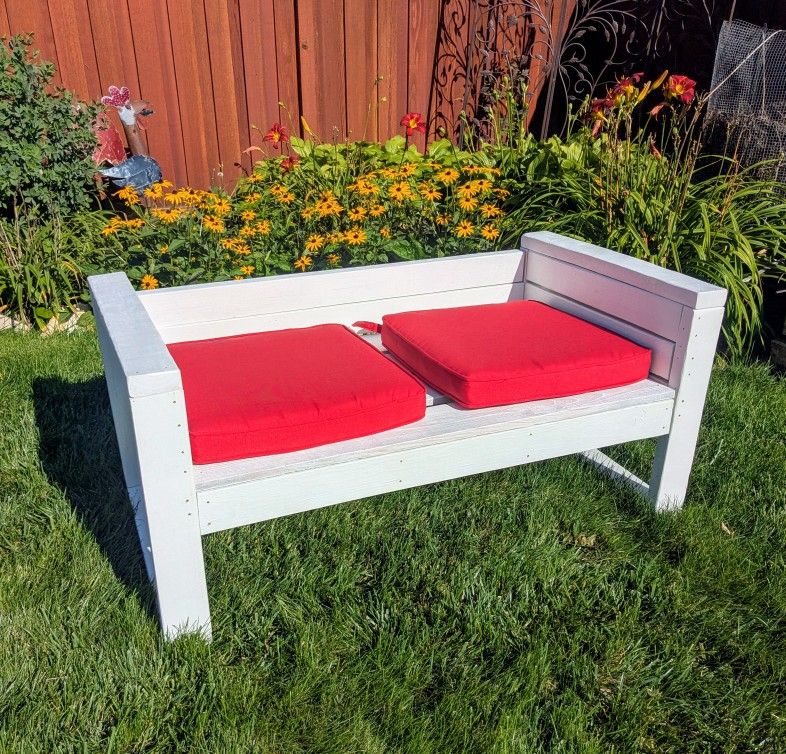 Oak Wood Patio Couch