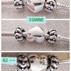 3 Pandora Charms