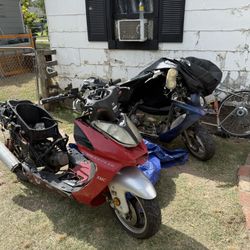 2 QuinnJang T150 Scooters 2009&2014. One Is Running Like A Beast. The Other Is For Parts.