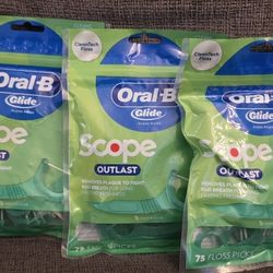 (3) Oral-B Flossers, 75-ct each package