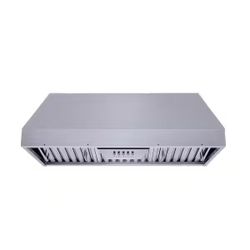 Winflo 34 in. 600 CFM Ducted Insert/Built-in Range Hood in Stainless Steel with Baffle Filters LED Lights