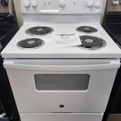30 in.4 Burner Element Free-Standing Electric Range in White
