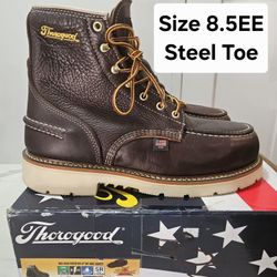 Thorogood Steel Toe Work Boots Size 8.5EE