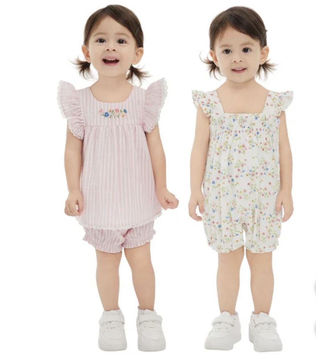 NWT baby Girl 100% cotton 3pcs outfit set size 24M