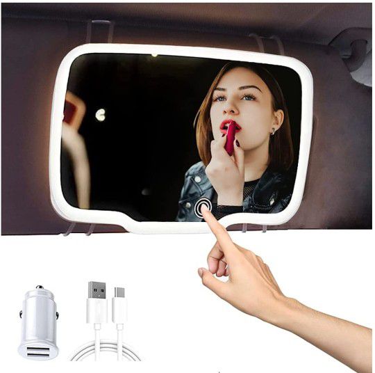 Rechargeable Car Vanity Mirror With LED Light