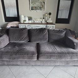 Charcoal Gray 4 Piece Couch, Love Seat, Oversized Chair & Ottoman