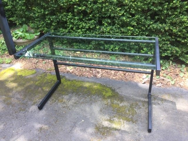 Modern Metal & Glass Desk or Task Table