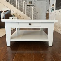 Square White Coffee Table 