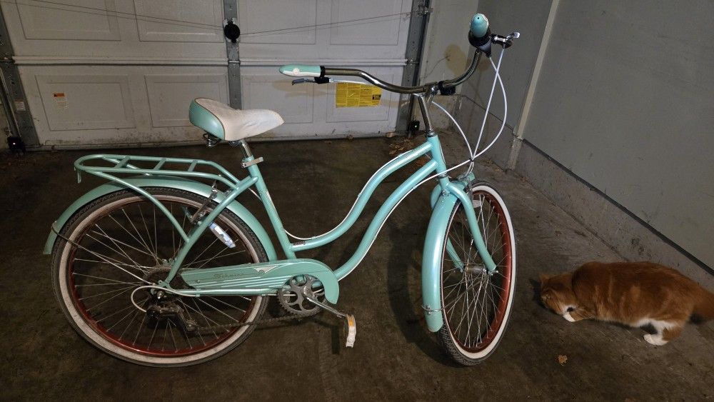 2015 Schwinn Pearla 7gear Beach Cruiser, Great For Kids And Adults