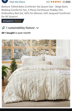 Bedsure Comforter Set Queen Size 3 Pc