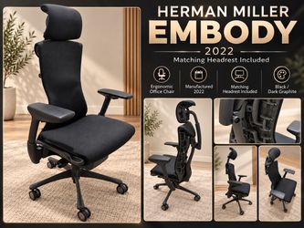 Herman Miller Embody + Atlas Headrest – 2022