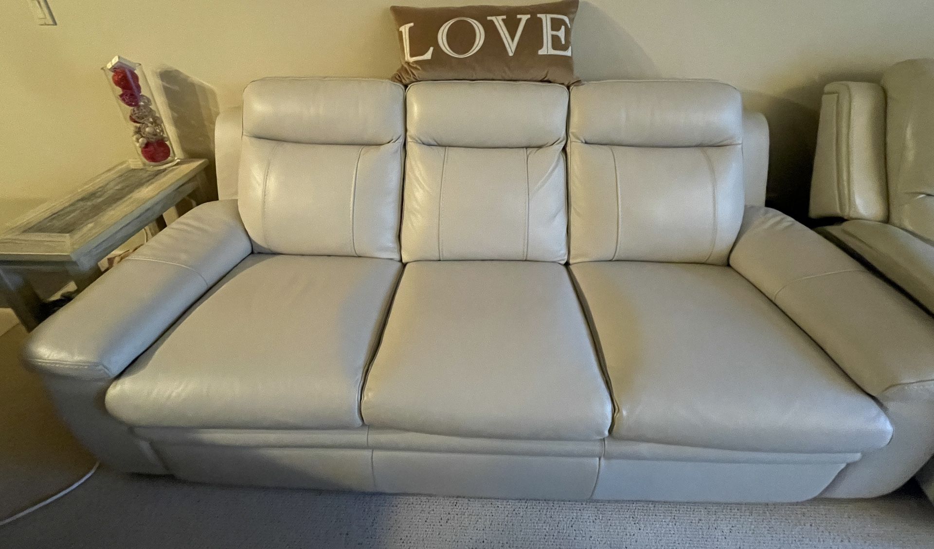 Leather Three Seats Sofa