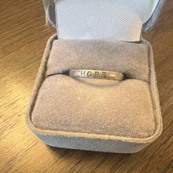Sterling Silver "HOPE" Stamped Band Ring