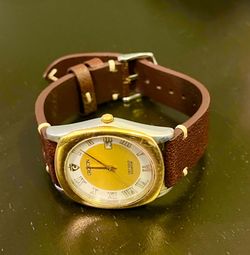 Croton Equator Solid 18k Gold & Stainless Swiss Watch