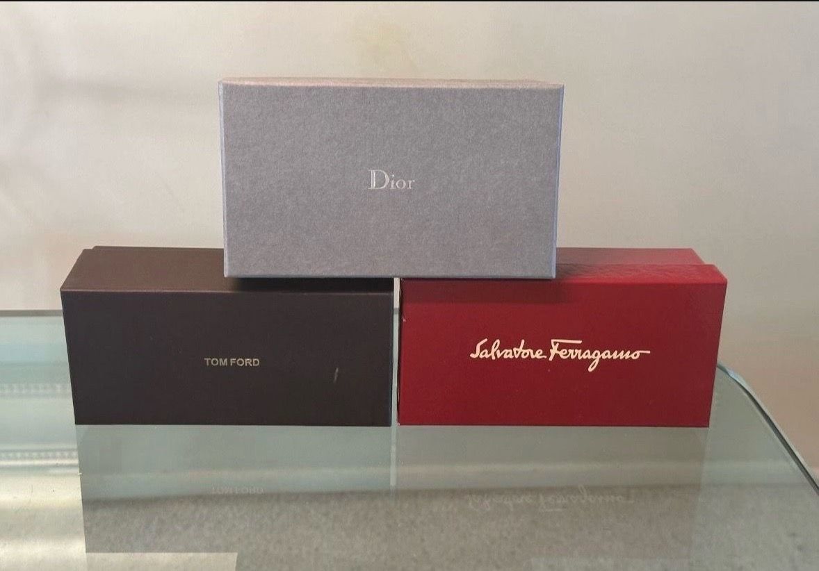 Dior, Salvatore Ferragamo, Tom Ford Hard Cardboard Outer Box Case For Sunglasses