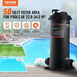 Cartridge Pool Filter 50 sq. ft. Filter Area Inground Pool Filter Above Ground Swimming Pool Filtration Filter System