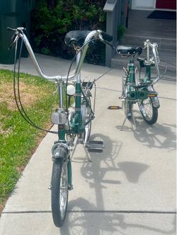 Vintage Green Huffy Touriste Folding Bike Pair