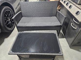 Wicker patio furniture