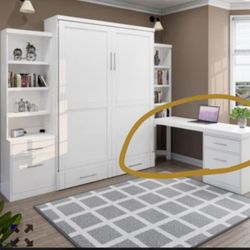  White Murphy desktop (5.5 x 2ft) with folding corner legs