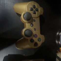 gold ps3 controller 