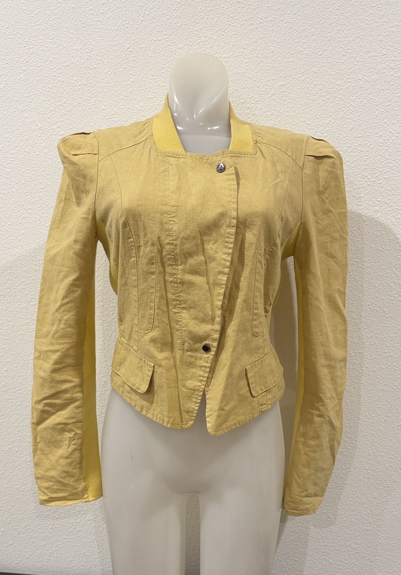 Elloosea Korean mustard Yellow Women's Blazer