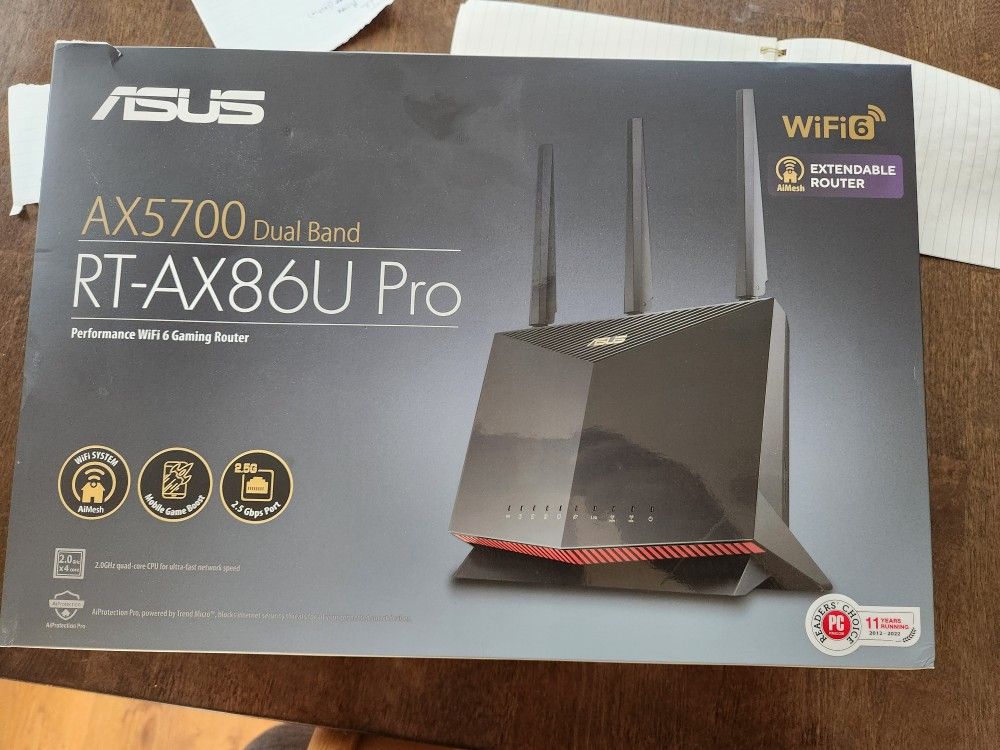 ASUS RT-AX86U Pro (AX5700) Dual Band WiFi 6 Extendable Gaming Router