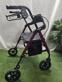 Soundfuse Rollator Walkers for Seniors with Seat, Foldable Lightweight Rolling Walker, Andador