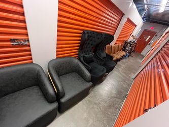 Leather grey sofa couch seats