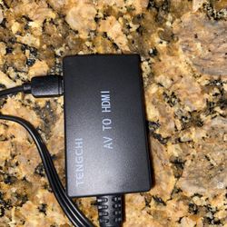 Tengchi RCA to HDMI Converter, Composite to HDMI Adapter Support 1080P PAL/NTSC Compatible with PS one, PS2, PS3, STB,
