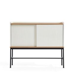 OHDOME Valkoko Sideboard Oak Veneer Console Table Stand Dresser