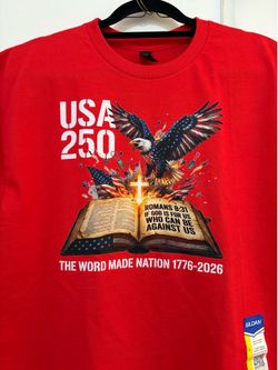 250th Anniversary USA Christian T- Shirt Size Large
