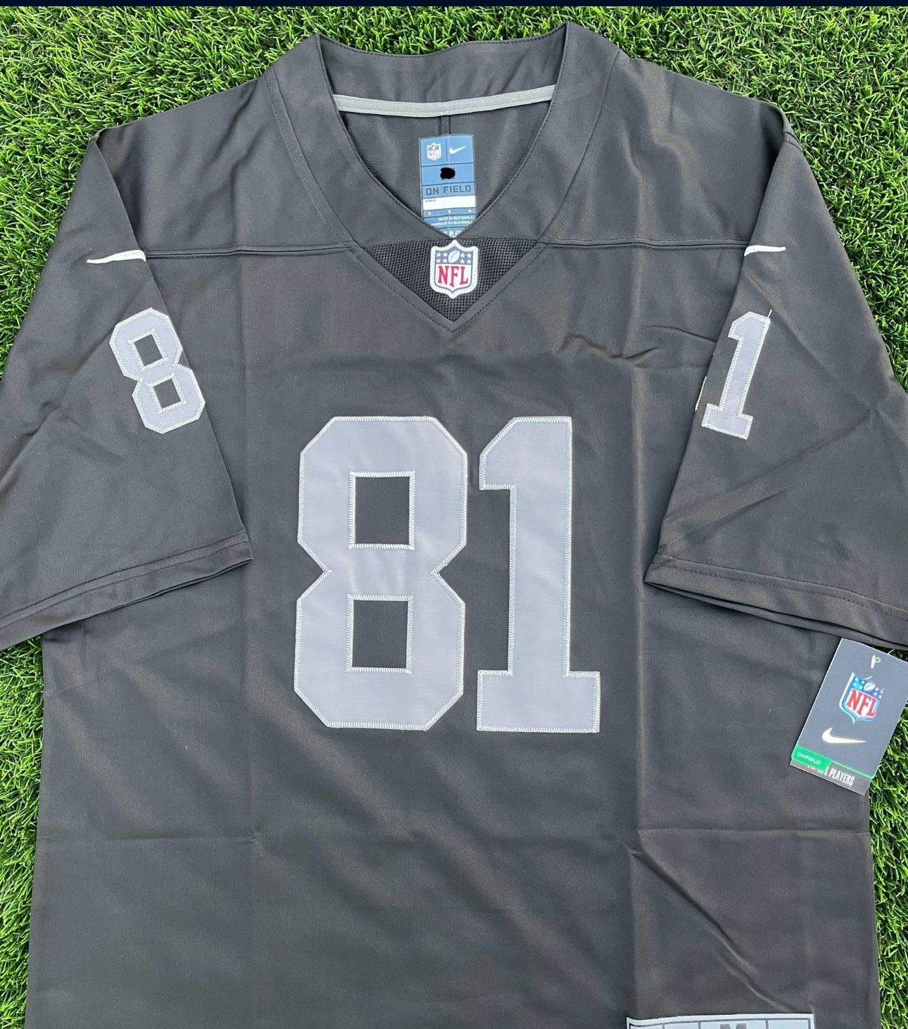 Raiders Black Jersey Home Tim brown 81