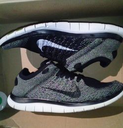 Nike Free 4.0 Women's Flyknit 'Black/Multi color - Hyper Turquoise ' Size 8
