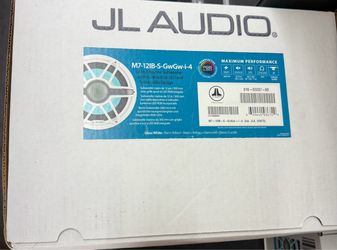 JL Audio M7 12” Marine Subwoofer – Gloss White, RGB LED – New Sealed