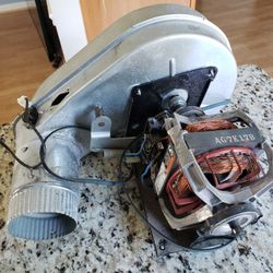 Whirlpool laundry dryer motor and blower fan assembly 