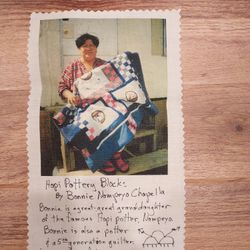 8 pices Handpainted Hopi Native American Potential Quilt Pieces