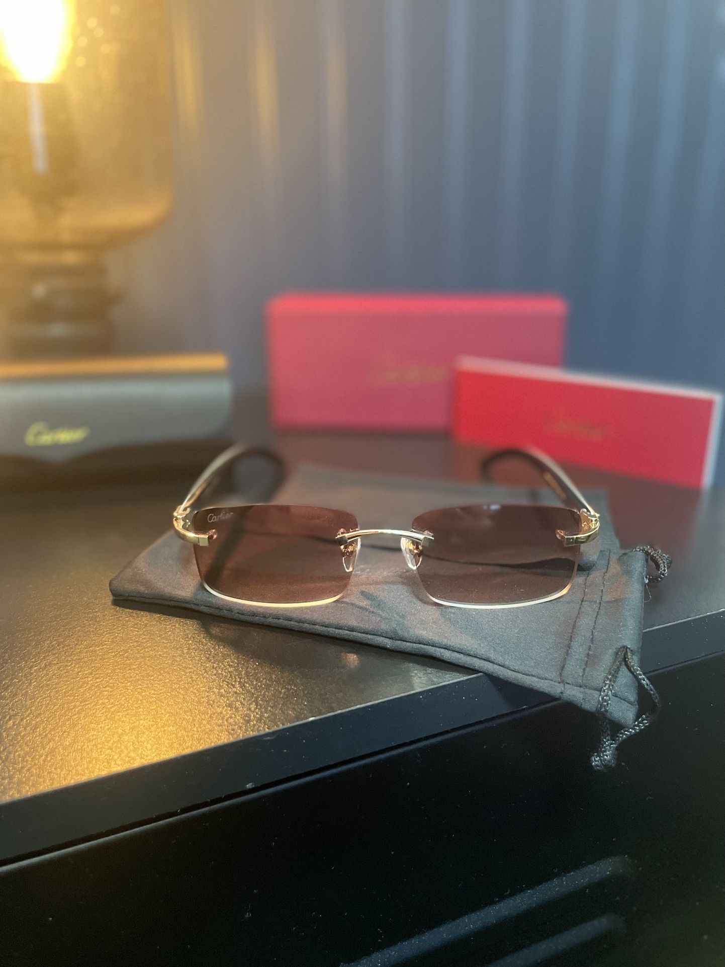 Authentic cartier buffalo glasses sale