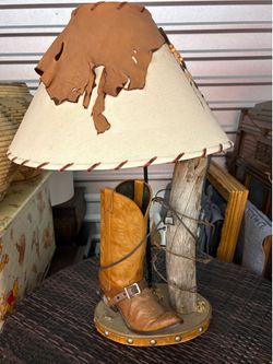 Lab/Vintage lamp/cowboy theme lamp/