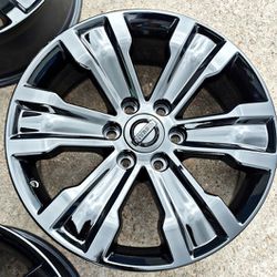 2023 NISSAN ARMADA RIMS OEM NEW GLOSS  BLACK .......6 LUG
