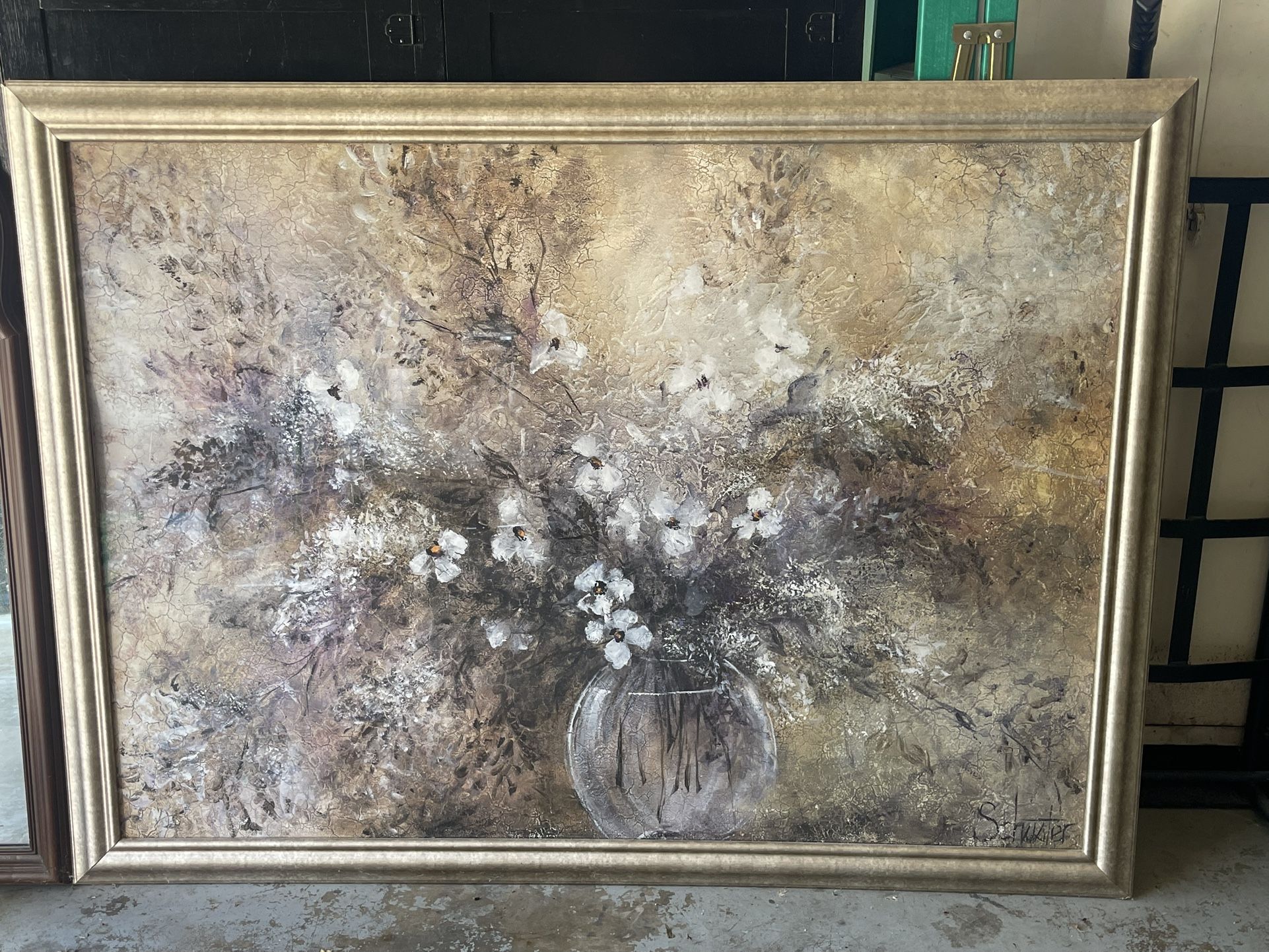 Wall Framed Picture And Mirror