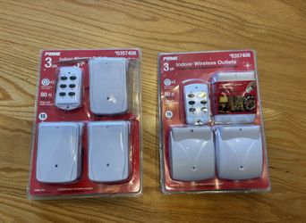 TWO 3PK INDOOR WIRELESS OUTLETS