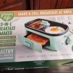 New Green Life 3-in-1  Ceramic Breakfast Maker