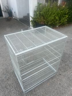 Large White Wire Animal Cage