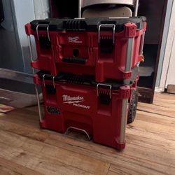 Milwaukee Packout Rolling Toolbox + 22” Tool Box Set – Great Condition
